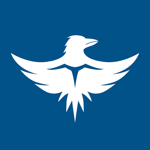 Third Academy Logo white on blue background